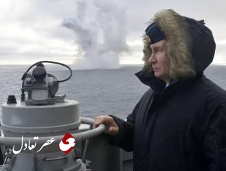 ژست پوتین در لحظه امتحان جدیدترین موشک روسی+ عکس